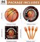 96 Pcs Basketball Birthday Party Decorations Basketball Plates and Napkins Disposable Dinnerware Tableware for Teenagers Kids Boys Birthday Party Decorations Serve 24